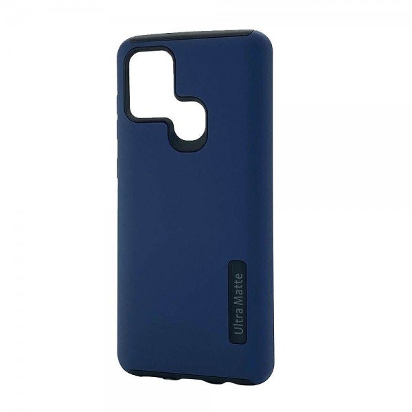 Wholesale Ultra Matte Armor Hybrid Case for Samsung Galaxy A21S (Navy Blue)